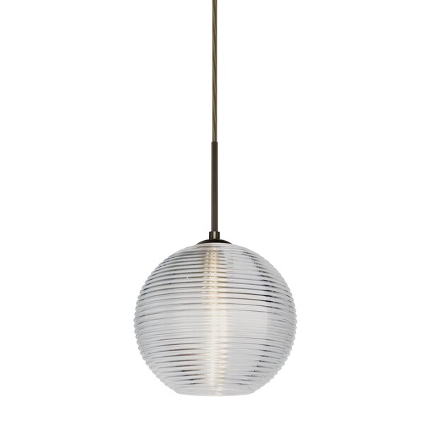 Besa Lighting Kristall 8 Cord Pendant, Clear, Bronze Finish, 1x60W Incandescent 1JT-461600-BR - main
